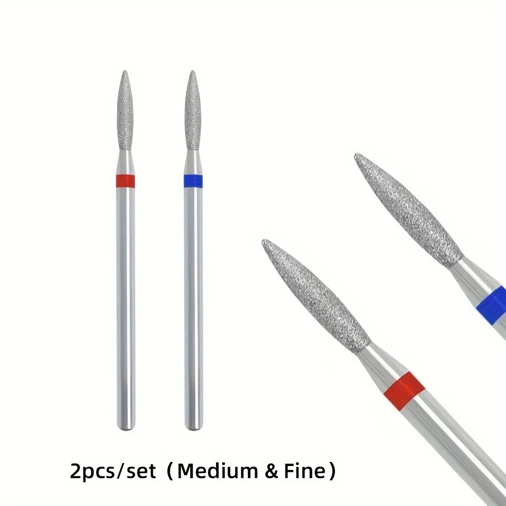 2-częściowy zestaw wierteł do skórek - profesjonalne elektryczne pilniki do manicure i pedicure w salonie - wysokiej jakości