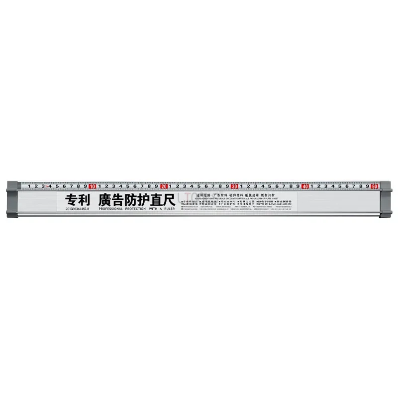 Aluminum Art Cutting Protection Ruler Handmade Drawings Draw Ruler Woodworking Anti Slip Rectilinear Scale DIY Scale Ruler Tools