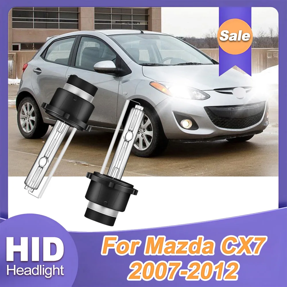 

2X Headlamps Car Lights D2S 6000K White HID Xenon Headlight 35W 12V Low Beam Bulb Super Bright For Mazda CX7 2007-2011 2012