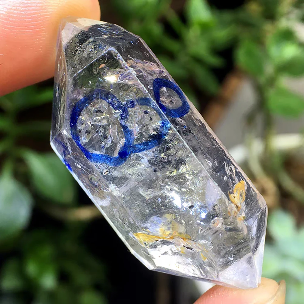 Black Herkimer Diamond Crystal | Raw Specimen with Dynamic Sand Inclusions Water Gall for Reiki & Unique Gemstone Collection view 5