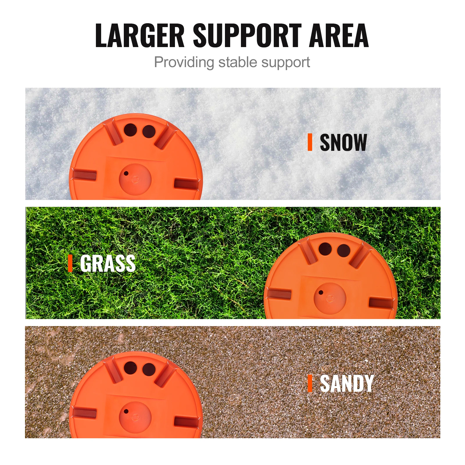 SucceBuy مقطورة جاك كتلة سعة 2000 رطل لكل كتلة تسوية RV عالية الجودة من مادة البولي بروبيلين RV كتلة مثبت التخييم 2-حزمة #4