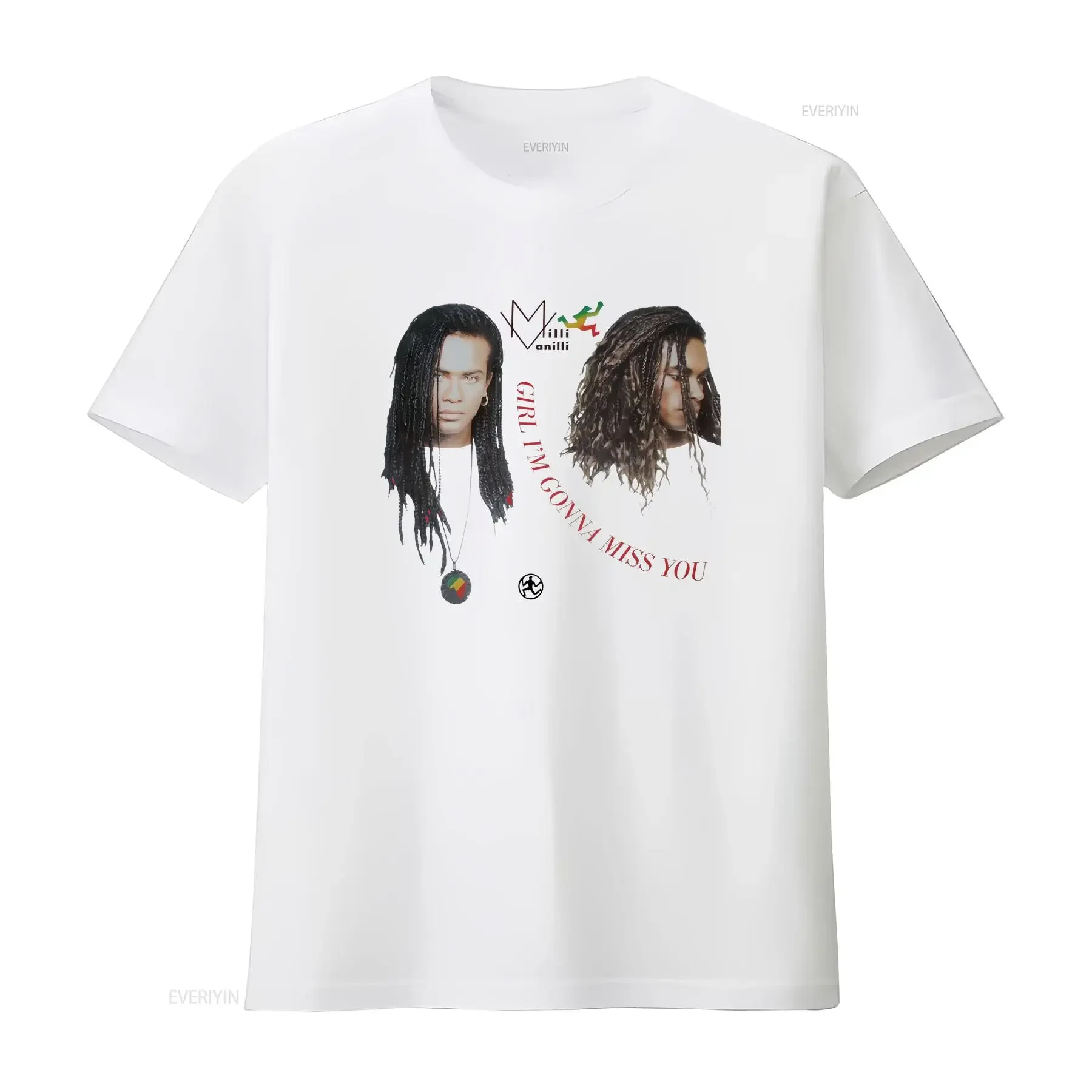Milli Vanilli Girl I'm Gonna Miss You T shirt 100 Cotton MK301 vintage Washed Casual Comfortable graphic Stretched Breathable