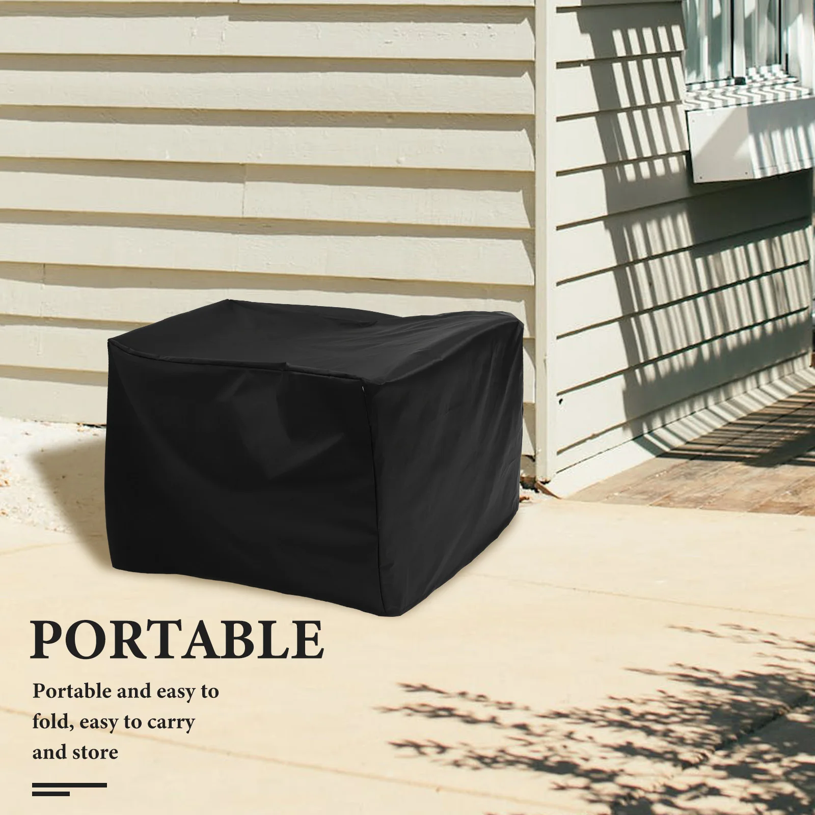 

Waterproof for Portable Protective Outdoor Covers Black Windproof Durable Oxford Cloth Universal Heavy Duty 4 for Generators