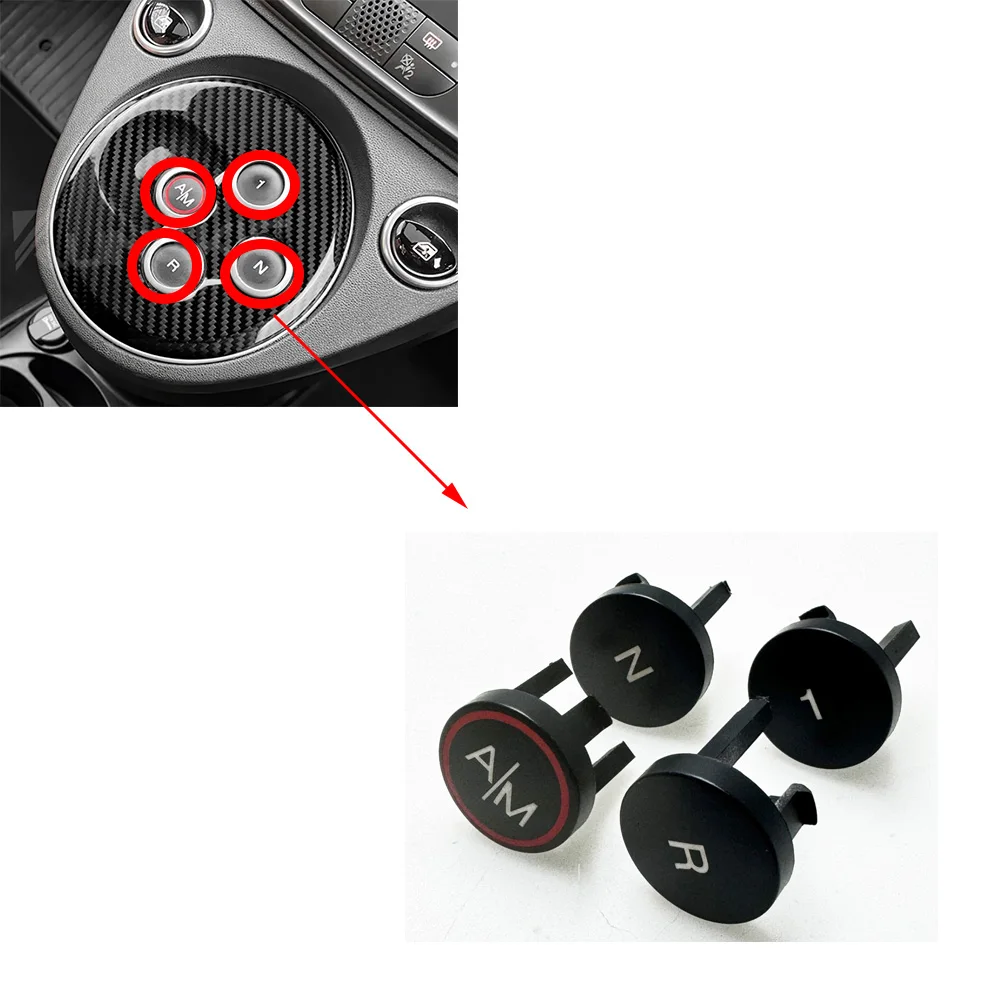 

Подходит для Fiat 500 Abarth 595 695 2012-2023, аксессуар для интерьера, кнопка переключения передач 7355240540