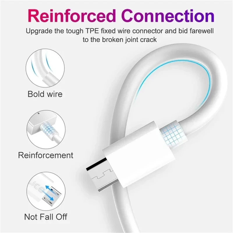 1/2/3/4/5/6Pcs Micro USB Cable 5A Fast Charging Wire Mobile Phone Micro USB Cable For Xiaomi Samsung Andriod USB