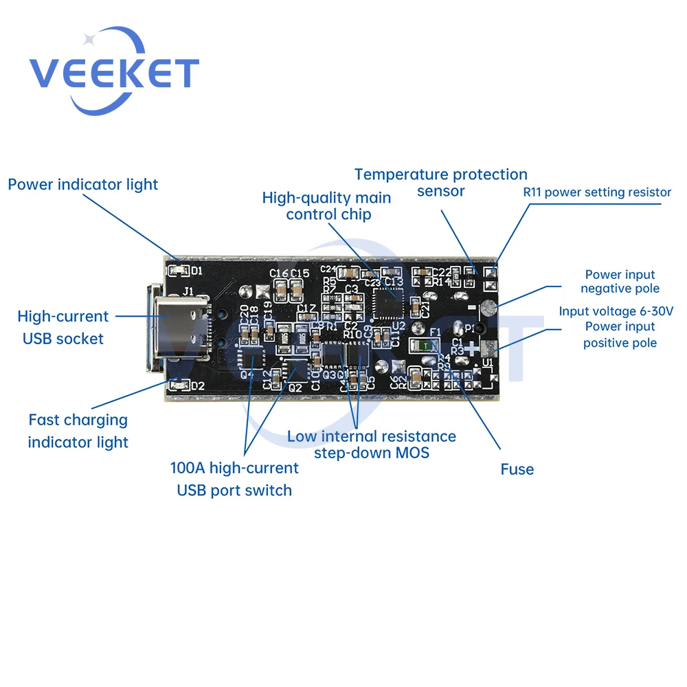 �y�Z�[�����z100W�}���[�dPD140W DIY�}�U�[�{�[�h�f�X�N�g�b�v�[�d��t���v���g�R���C���e���W�F���gQC AFC FCP VOOC�Ή��d�q�@��p