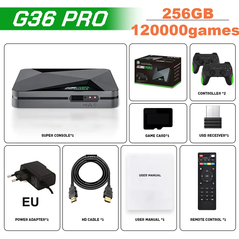 Retro Gaming Tv Box - Super G36 Pro Game Console 256G