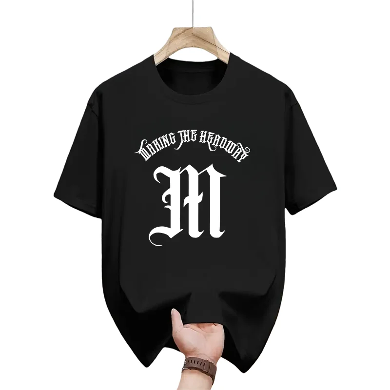 

2026 New Model Men's Fashionable Paris Brand Printed T-shirt, Pure Cotton Round-neck Casual Urban Style, High-quality PremiumY2K