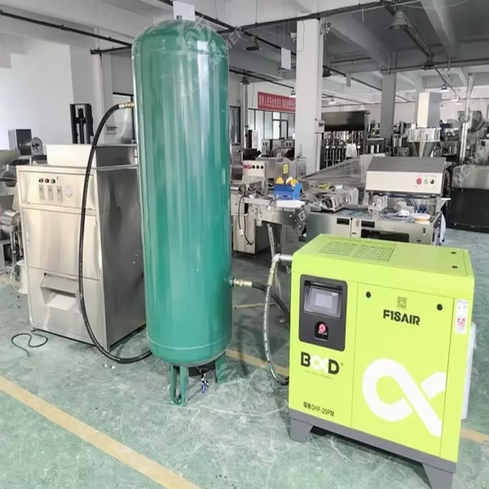 22KW Screw Air Compressor 380V AC Power Lubricated Piston Air Engine for Garlic Peeling Machine Efficient Industrial