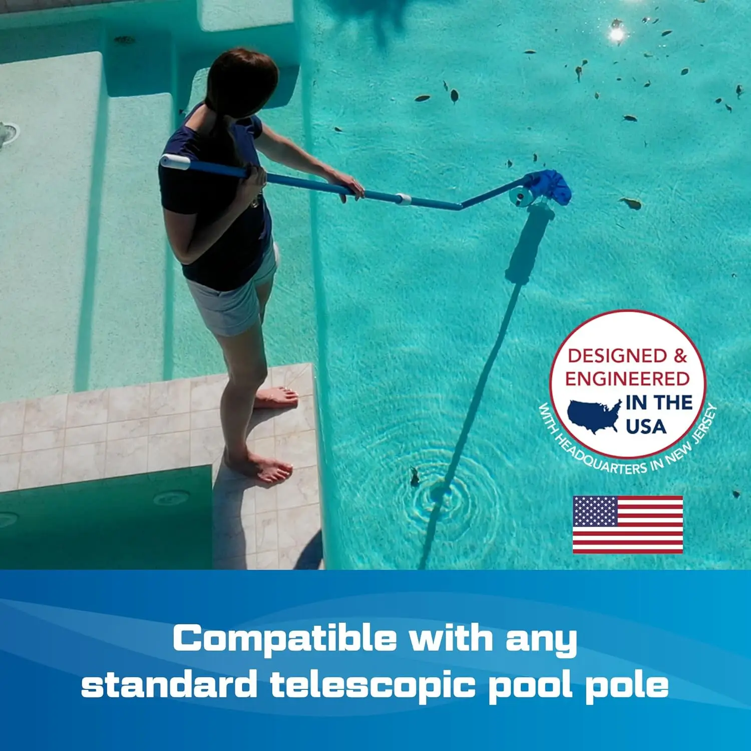 Limpiador de piscinas Ultra recargable, alimentado por batería, Ideal para piscinas en el suelo y piscinas sobre el suelo para Cle