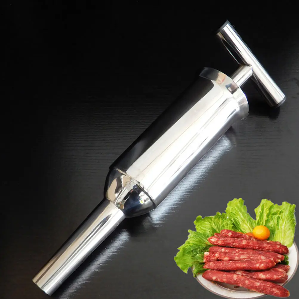 Heavy Duty Stainless Steel Sausage Stuffer Kit Meat Filler Tube for Home Kitchen Sausage Making Custom Fat Salt Spice Control