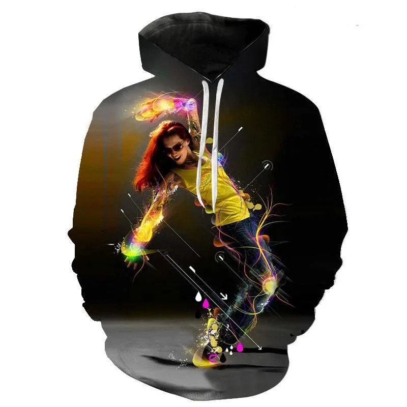 New Street Dance 3D Print Popular Singer Dance Hoodies Men Women Clothing Hip Hop Hooded Sweatshirts Cool Break Dance Streetwear