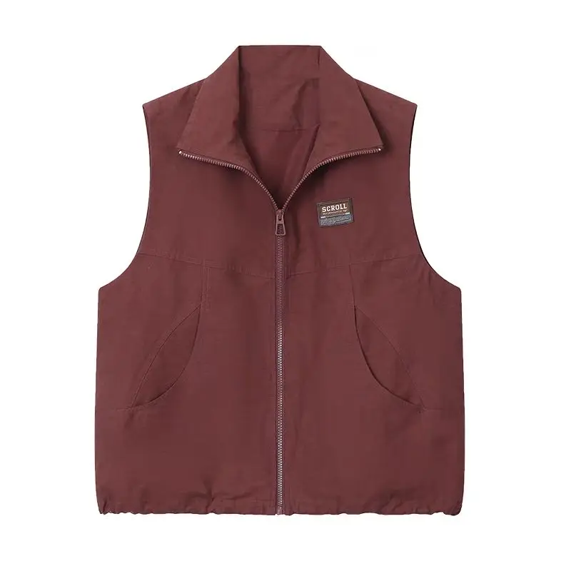 Modna kamizelka damska Faionable na wiosnę i jesień 2025, nowa, luźna, codzienna odzież wierzchnia, kamizelka z poduszkami na ramiona dla mamy, do pracy.