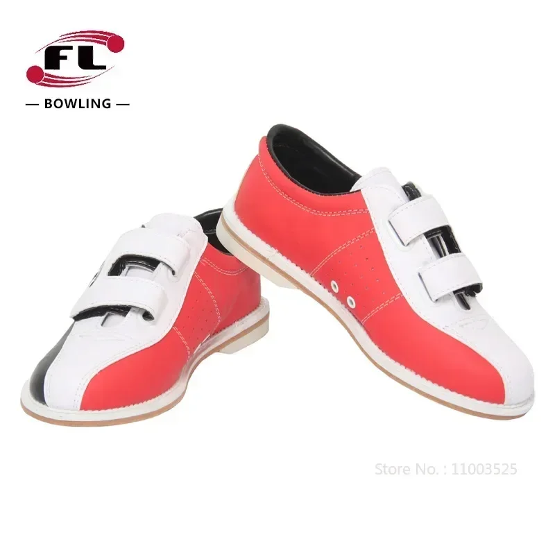 Large Size 34-48 Bowling Shoes for Men Women Training Sneakers Anti-Slip Sports Shoes Couple Breathable Leather Bowling Footwear