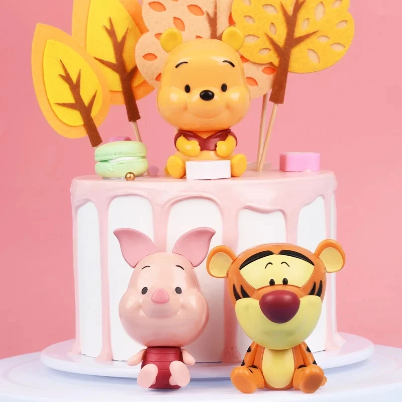 Decoración de pastel de cumpleaños de Disney para niños, Winnie the Pooh, Piglet Pig Tigger, artículos de cumpleaños, decoración del hogar