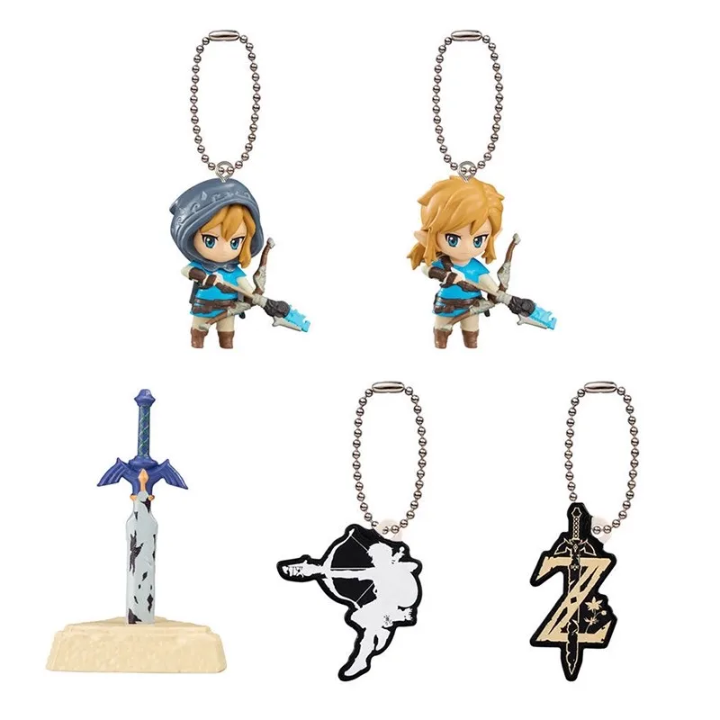 

Bandai Original 5Pcs Gashapon リンク The Legend of Zelda:Breath of The Wild Toys For Kids Gift Collectible Model Ornaments
