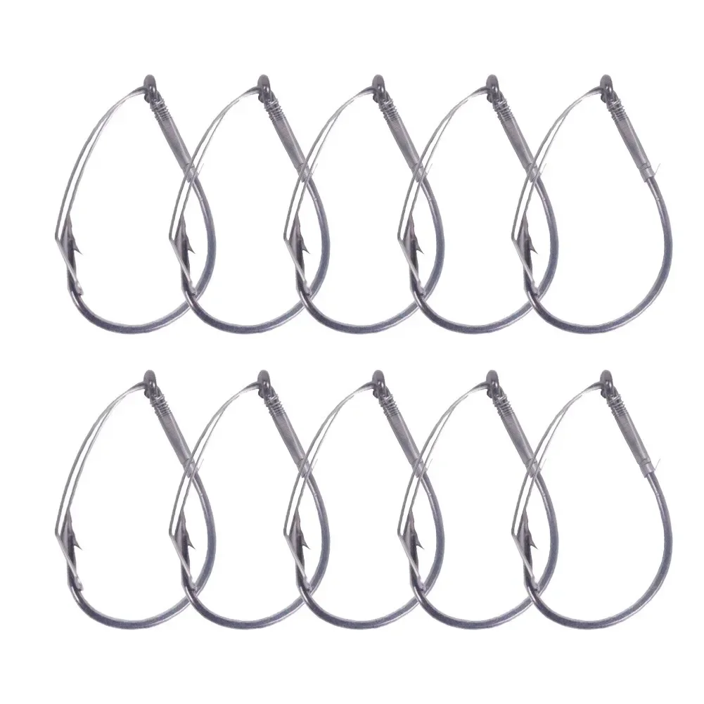 10pcs/Box Fishing Hooks Barbed Fishig Gap High Carbon Steel Hook Hooks Rig Wacky Weedless Protable Reliable Use