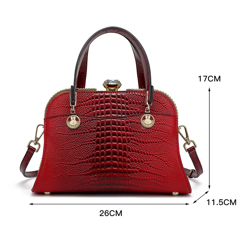 2022 Designer Bag Handbag Women\'s Carrying Bag with Diamond Embedding Shoulder Bag Crocodile pattern women\'s bag