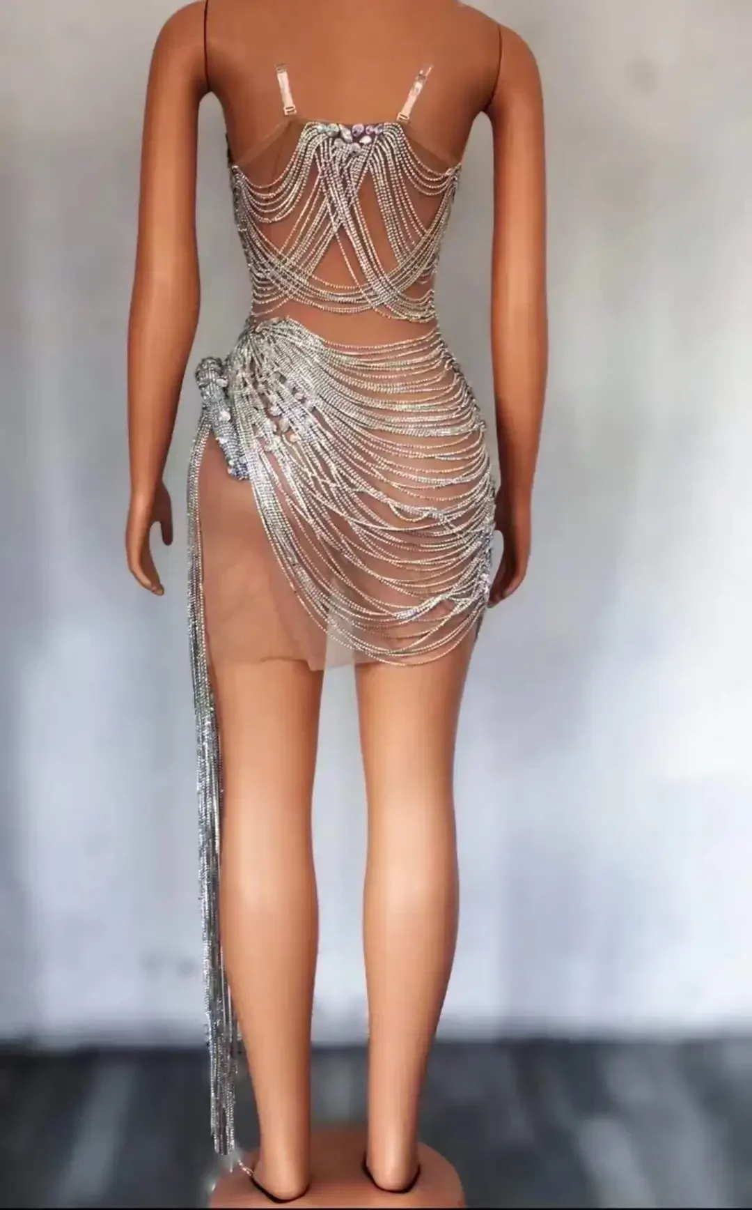 Фэнтезийное блестящее платье с бахромой и стразами, женское сексуальное платье для дня рождения, свадьбы, выпускного вечера, костюм королевы, сценическая одежда, фестиваль