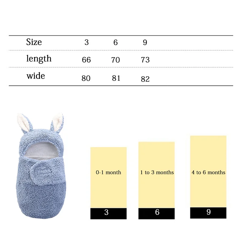 Winter Envelope for Newborns Sleeping Bags Cocoon Baby Swaddle Wrap Blankets Baby Cotton Soft Bedding Baby Stuff for 0-6 Months