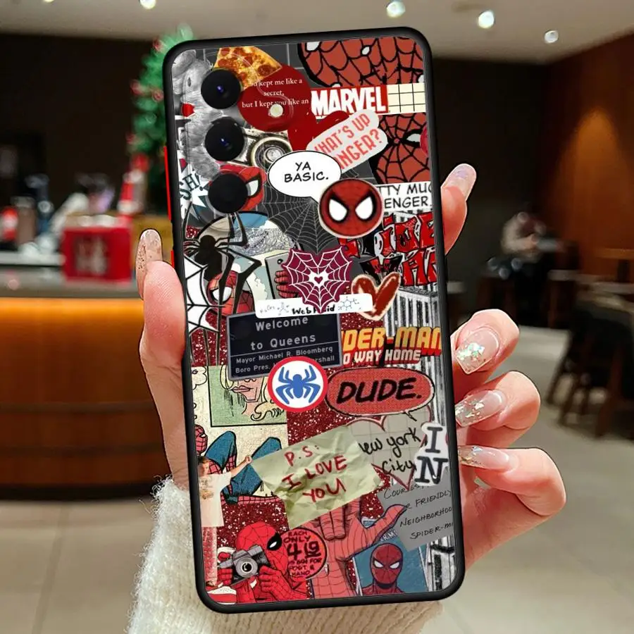 Case for Samsung Galaxy A14 A23 A16 A15 A56 A55 A34 A36 A17 A52 A52S A72 A53 A35 A73 A33 A54 Phone Cover Marvel Spider Man