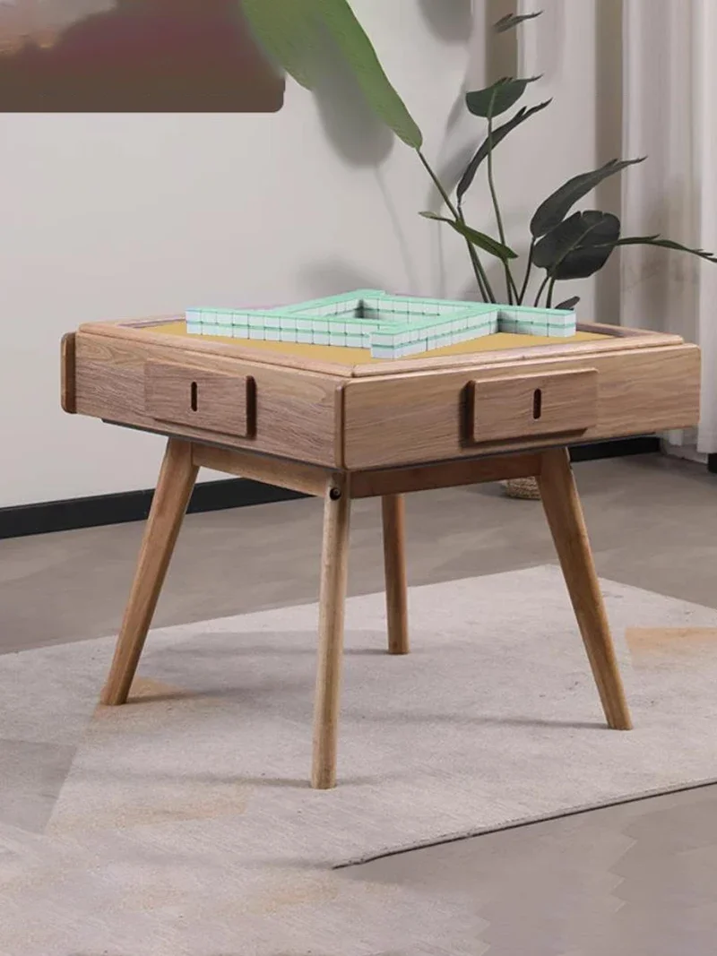 

Modern Wooden Dining Table Power-driven Storage Drawer Dining Room Mahjong Table Relaxation Mesa De Comedor Home Furniture LVMC