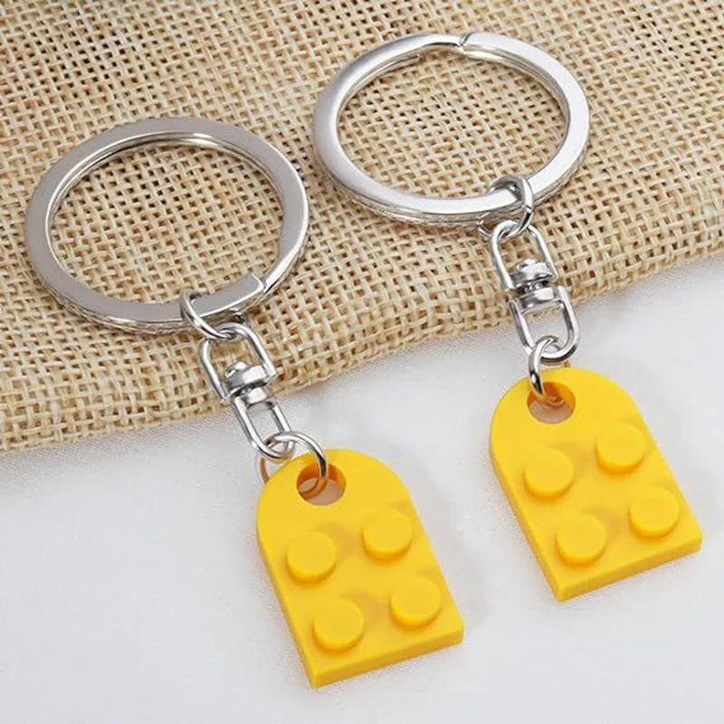 B-Brick Matching Building Bocks Puzzle Keychain For Boyfriend Girlfriend Valentines Day Friends Gifts