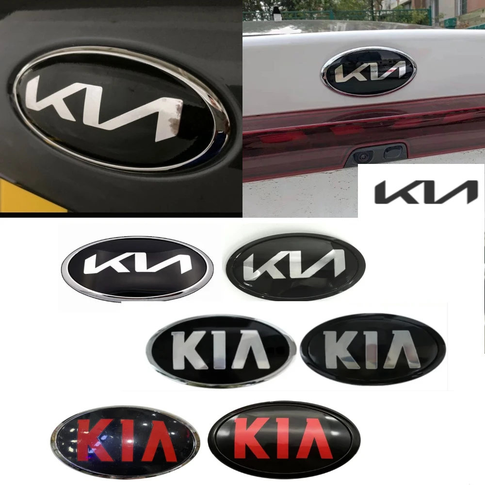 Emblema da capa dianteira do carro, emblema do tronco traseiro, styling adesivo, Kia, Sportage, ceed, Sorento, Cerato, Optima, Picanto, Rio, alma,