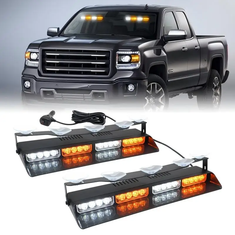 laikesi-luce-di-avvertimento-led-bicolore-2in1-26-modalita-con-memoria-12v-spina-per-accendisigari-e-ventosa-per-pickup-e-suv
