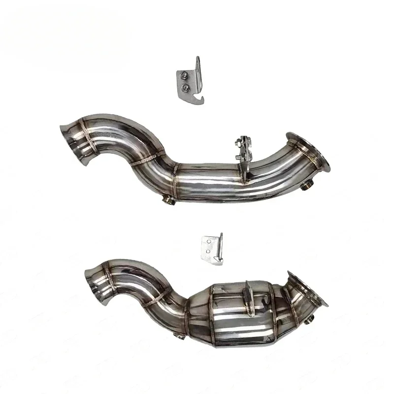 High quality Exhaust Downpipe For Mercedes Benz C200 C260 C300 W205 2015-2021 1.5T/1.6T/2.0T Section Stainless Steel Car