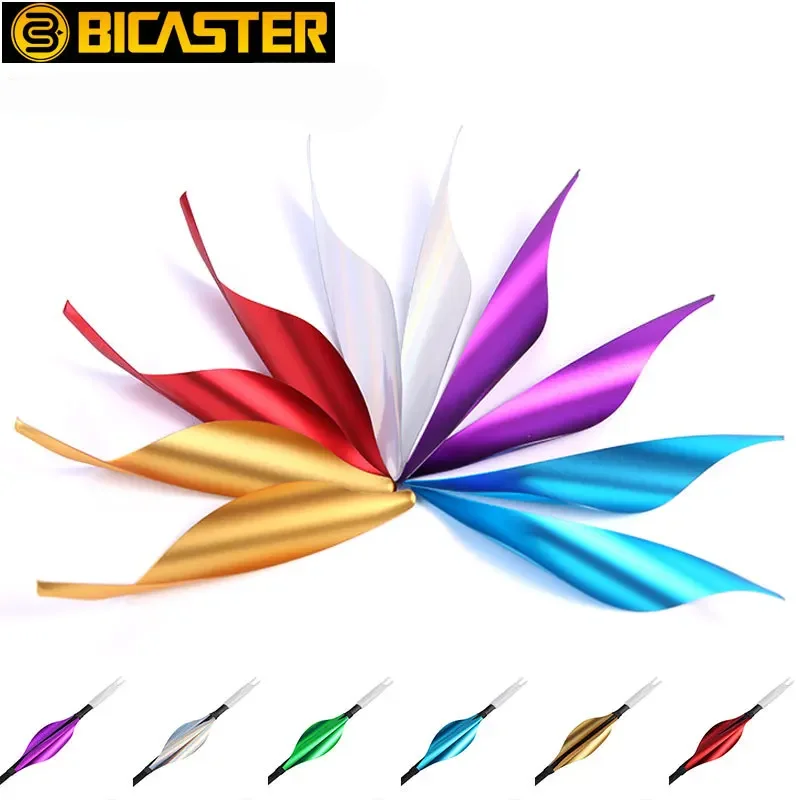 Archery Spin Vanes with Sticker Tape, DIY Arrow, Spiral Feather, Left and Right Wing, 2in, 50 PCs/Set