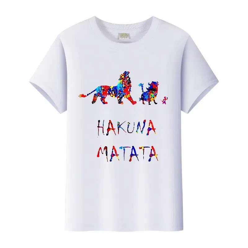 

Casual Disney The Lion King Graphic Children Tees Summer Tshirt Short Sleeves Top Women Clothes O-neck Man Blouse Family T-Shirt