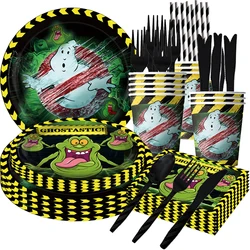 Ghostbusters Party Decoration Catch Ghost Happy Birthday Angle Disposable Tableware CupPlate Tablecloth Baby Shower Supplies Toy