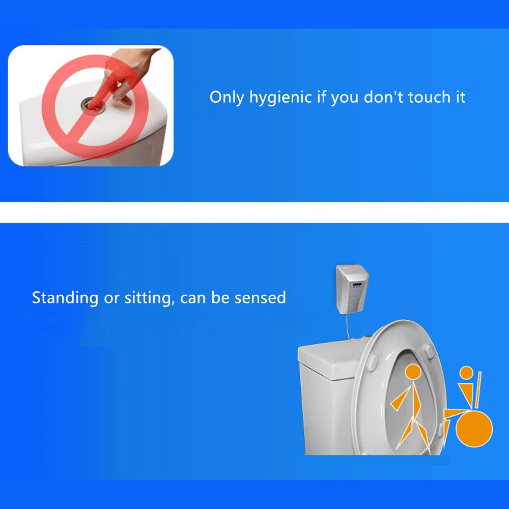 Intelligent Sensor Toilet Valve Automatic Urinal Flush Switch Smart DC Induction Toiletary Stool Sensor Flush Valve for Bathroom