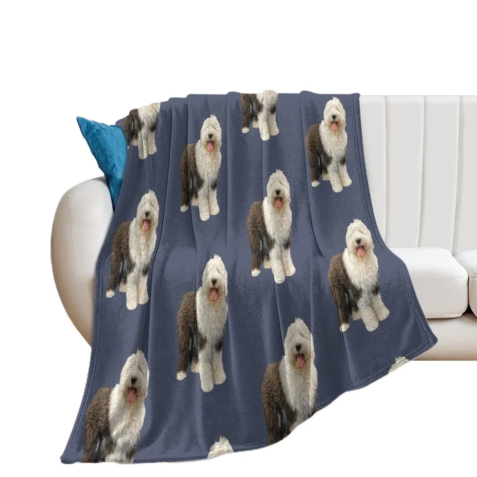 

Old English Sheepdog Throw Blanket Sofa Throw Picnic Blankets