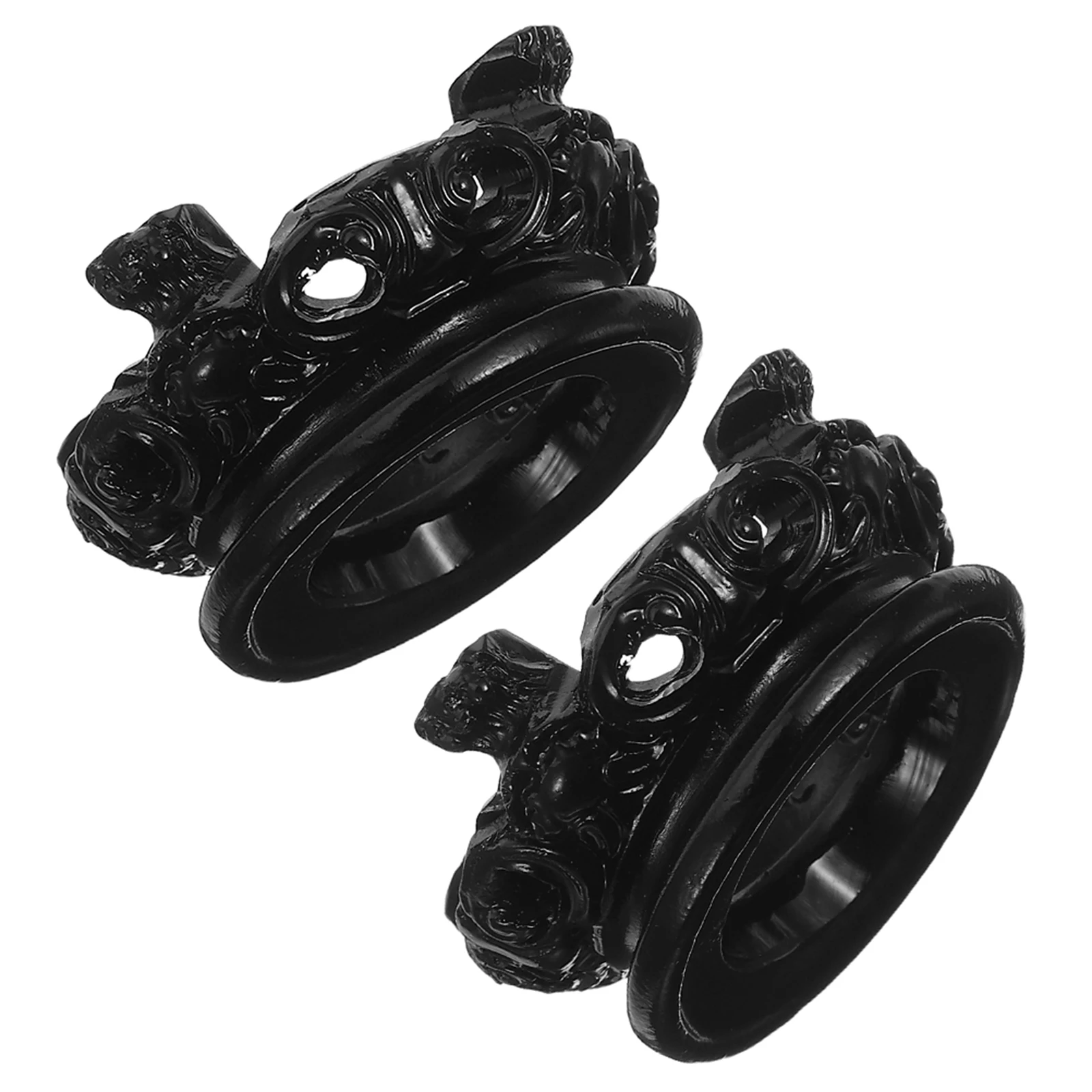 

2Pcs Elegant Resin Crystal Ball Stand Hollow Base for Quartz Gemstone Spheres and Snow Globes Decorative Pedestal Stand