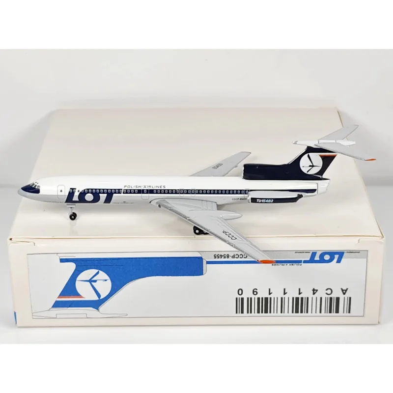

Литой под давлением масштаб 1/400 AC411190 Polish Airlines Tu-154 CCCP-85455, модель самолета из сплава, Коллекционная игрушка, декоративный предмет