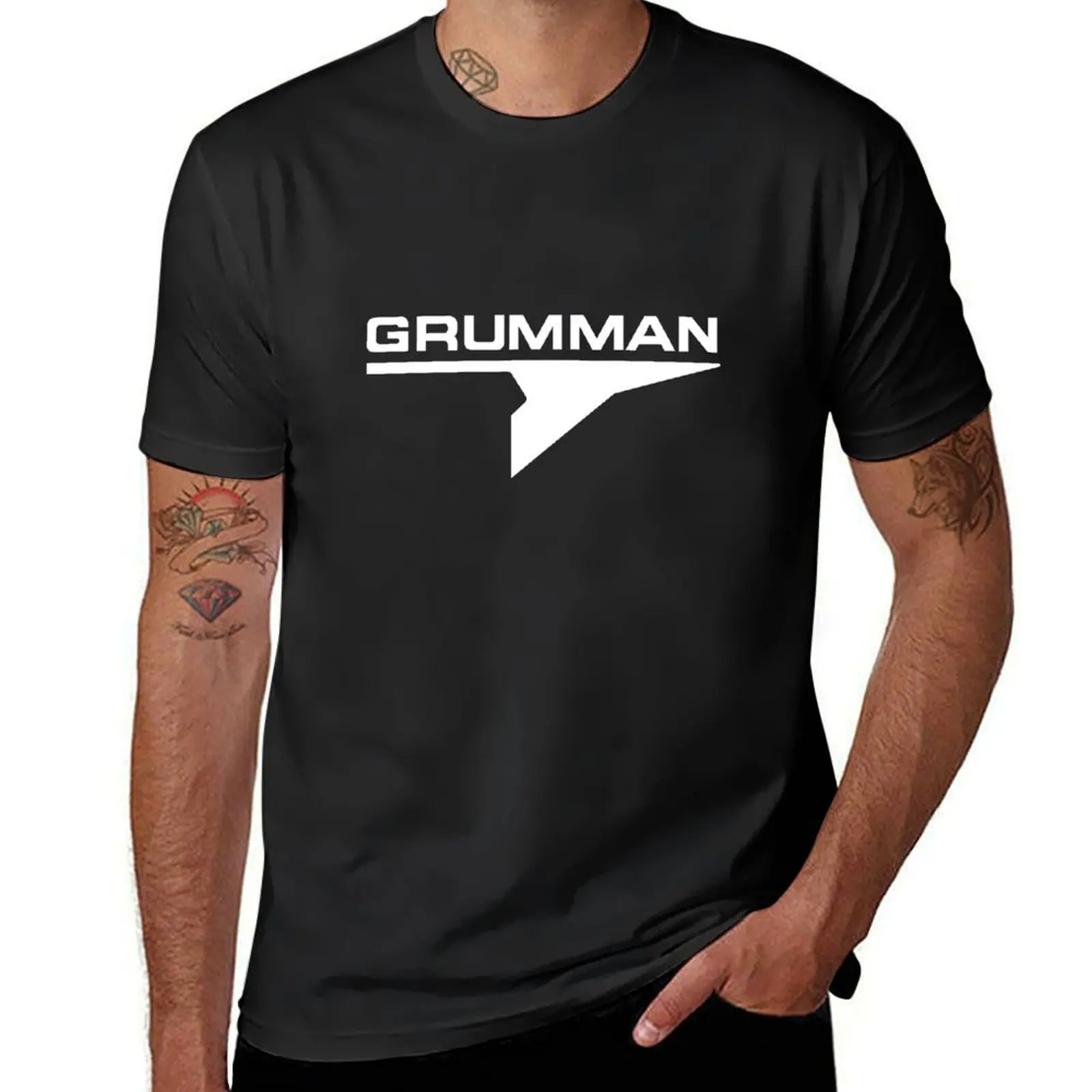 

Grumman logo T-Shirt Clothing summer clothes blacks summer 2025 funny t shirts men
