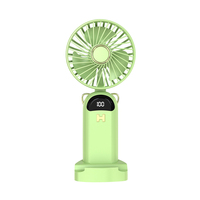 2200Mah Mini Portable Handheld Fan Small Fan Digital Display Folding Desktop Aromatherapy USB Charging Hanging Neck Electric Fan