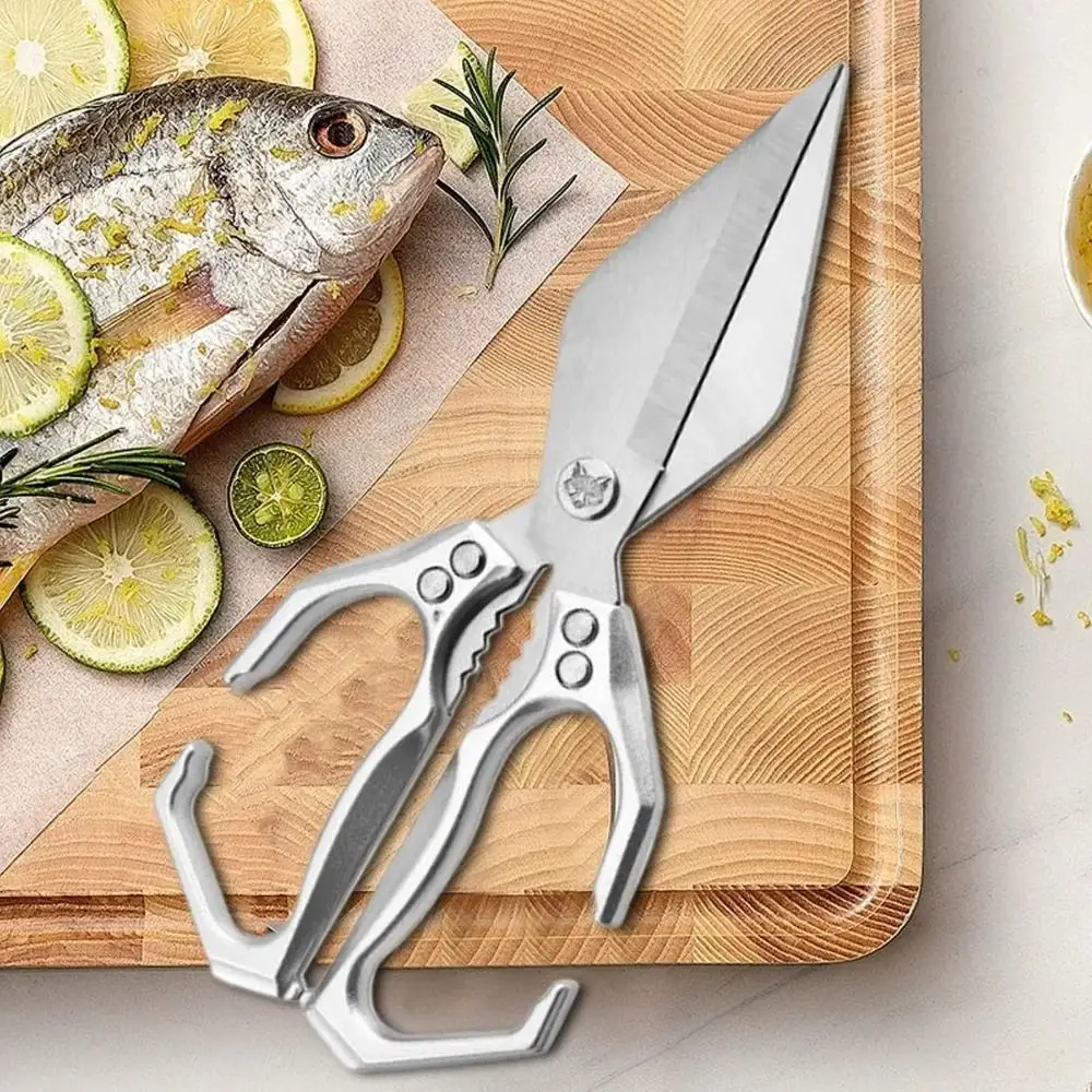 Tijeras de cocina multifuncionales para cortar huesos, tijeras para aves de corral de acero inoxidable, corte de carne, corte de mariscos, tijeras ultraafiladas