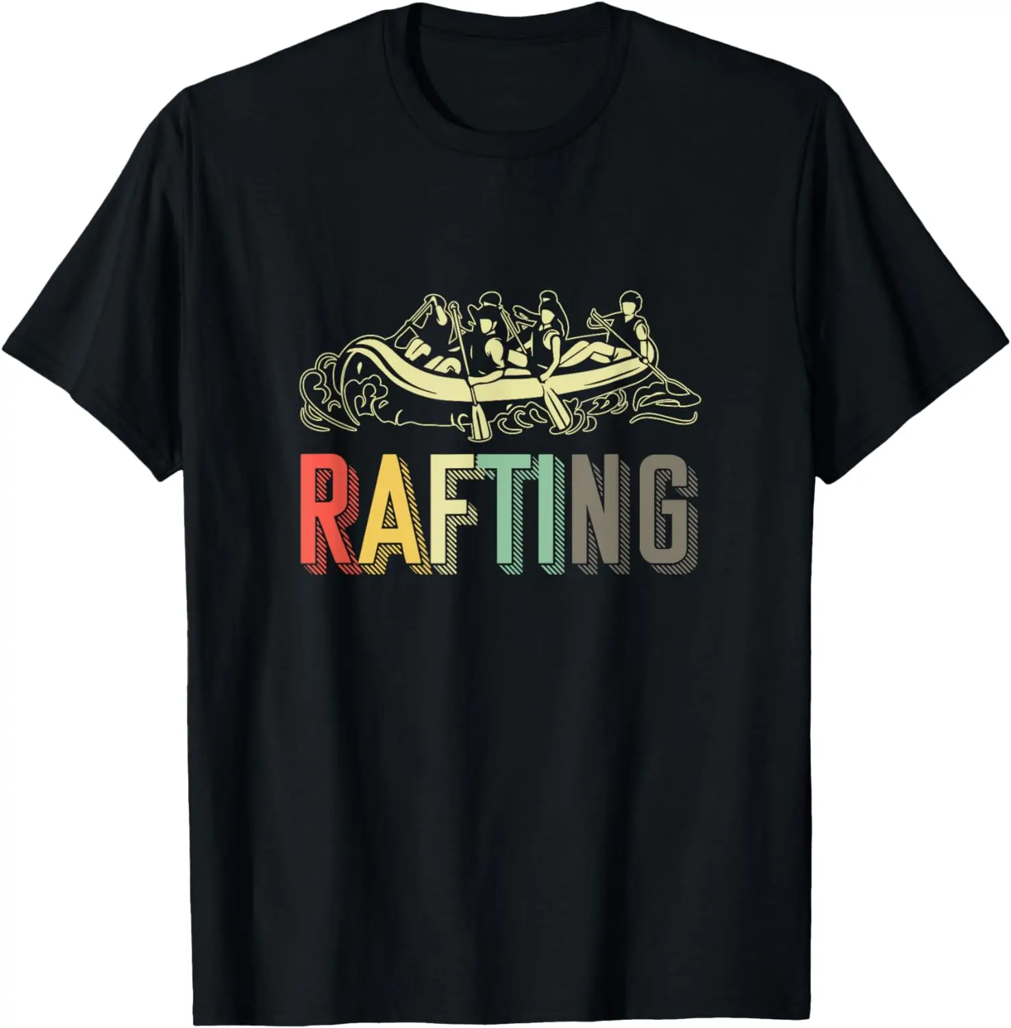 

Retro Whitewater Rafting River Water Sports Rafter Paddler T-Shirt