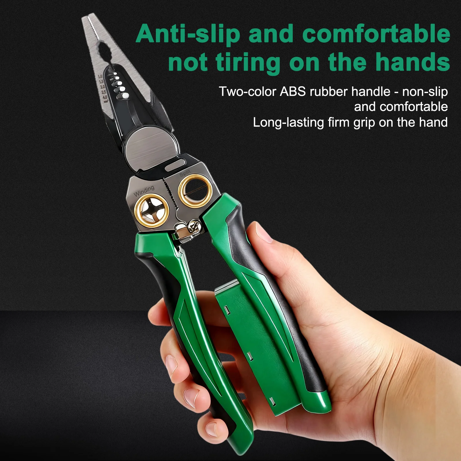 Multifunctional 8-In-1 Cable Stripper Wire Strippers Cable Cutter Crimper Pliers Side Cutter For Electric Cable Electrician Tool