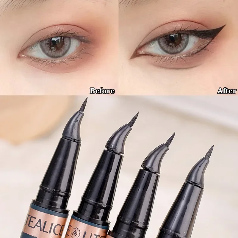 Penna per Eyeliner liquido sdraiato matita per baco da seta penna stilografica per Eyeliner ad asciugatura rapida Ultra-fine Black Brown Beauty Eyes Makeup