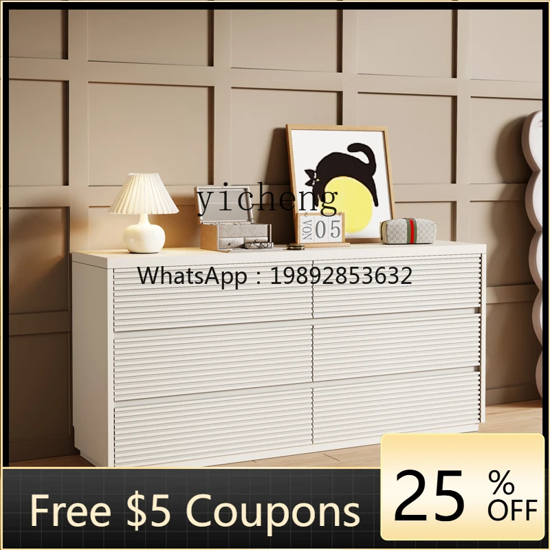 R1  master bedroom bedside cabinet simple living room wall locker solid wood drawer storage cabinet