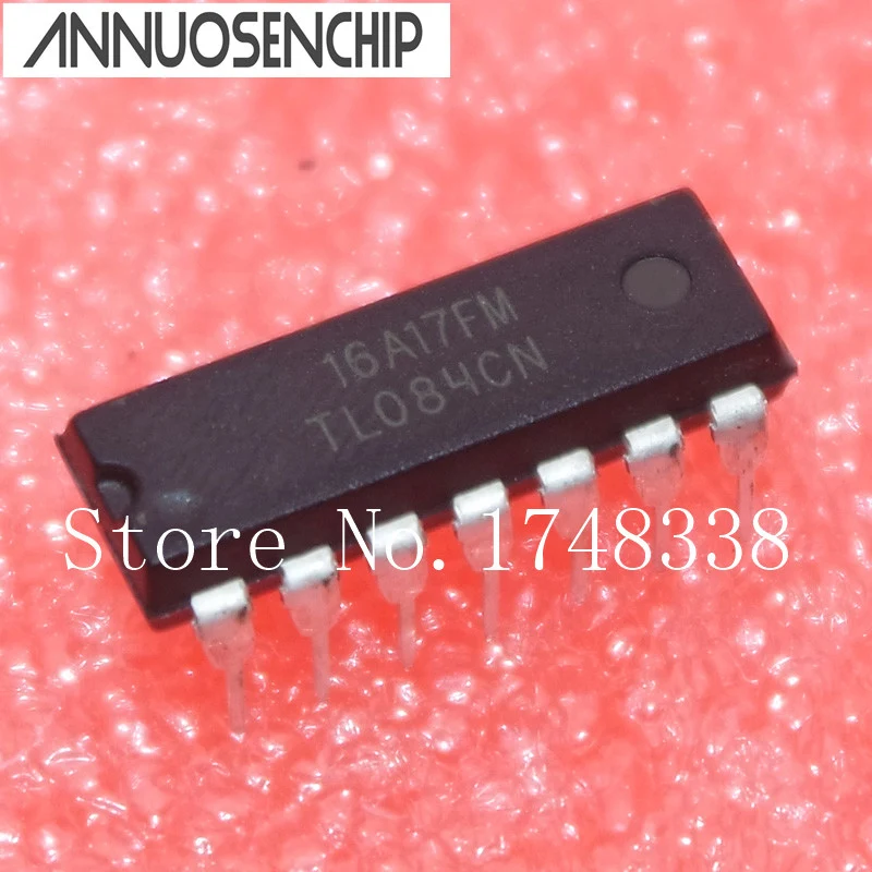 100PCS TL084CN TL084 DIP-14 Quad JFET-Input Op Amp New