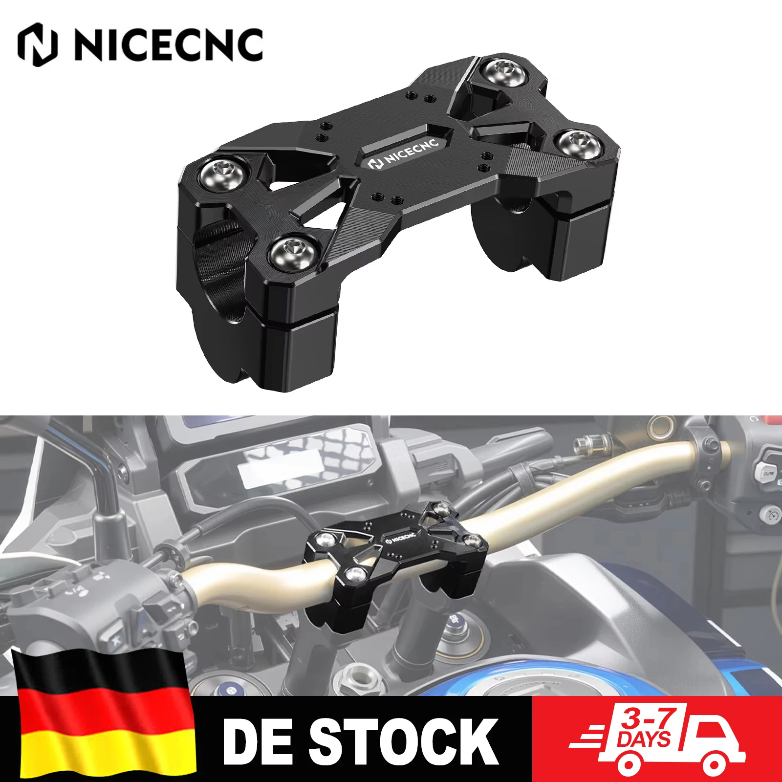 Nicecnc Para Honda Africa Twin Crf1100 Africa Twin Cef1100 Adventure 2020-2025 2024 2023 2022 Abrazadera Superior De Manillar Patrón Amps — -65%, 102.86€ Coupon, from 52.99€ – 65% descuento – €52.99