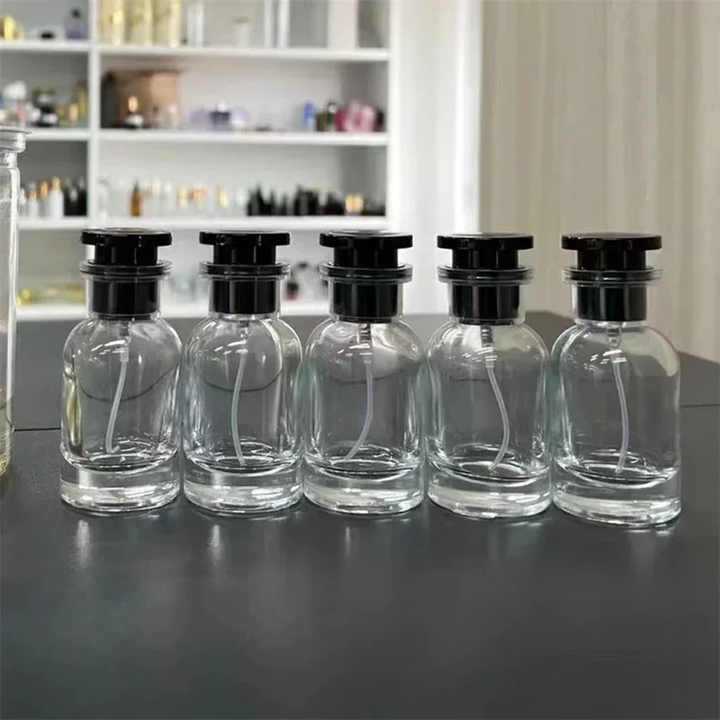 여행용 휴대용 원통형 서브 병, 유리 빈 리필 가능 향수 무화기 용기, 샘플 병, 30ml, 1 개