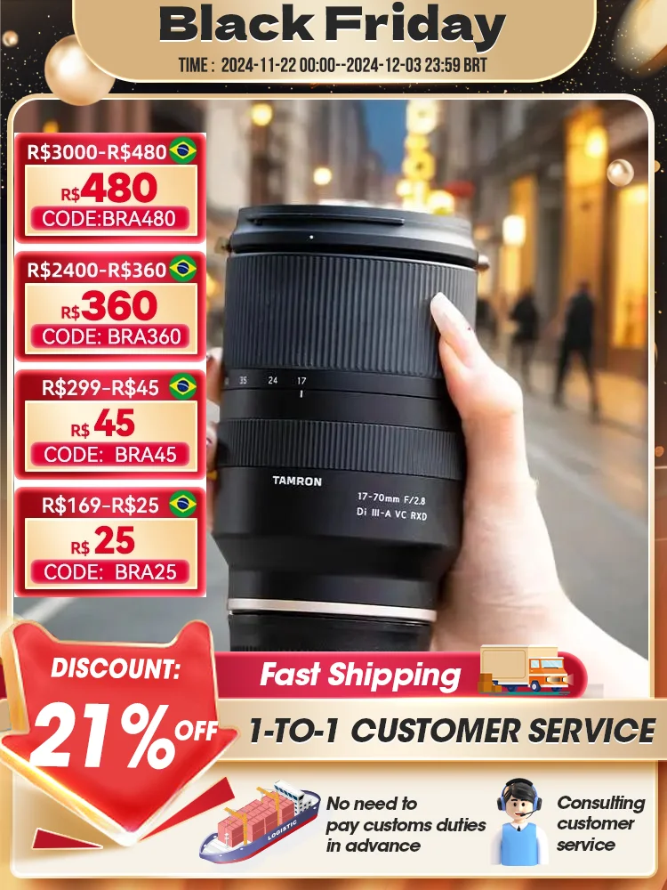 Tamron 17-70 мм F2.8 Di III-A VC RXD APS-C беззеркальная камера широкоугольный зум-объектив для Sony ZVE10 A6700 Fujifilm XT4 17 70 2,8