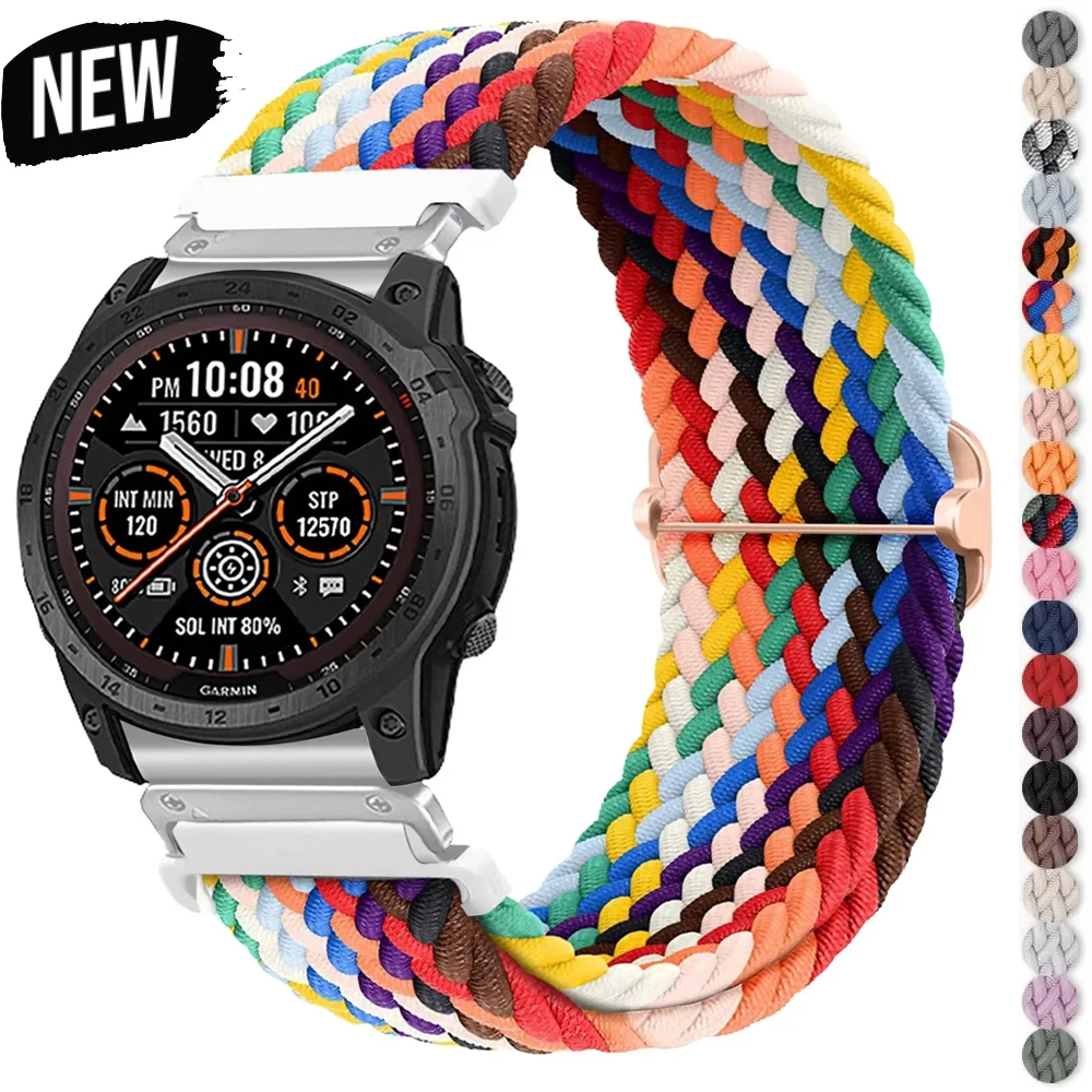 Nylon Loop Strap For Garmin Fenix 8/7/6 Pro/5 Plus 22 26MM Quickfit Bracelet Band For Garmin Watch 3HR 945 Epix Gen 2 Smartwatch