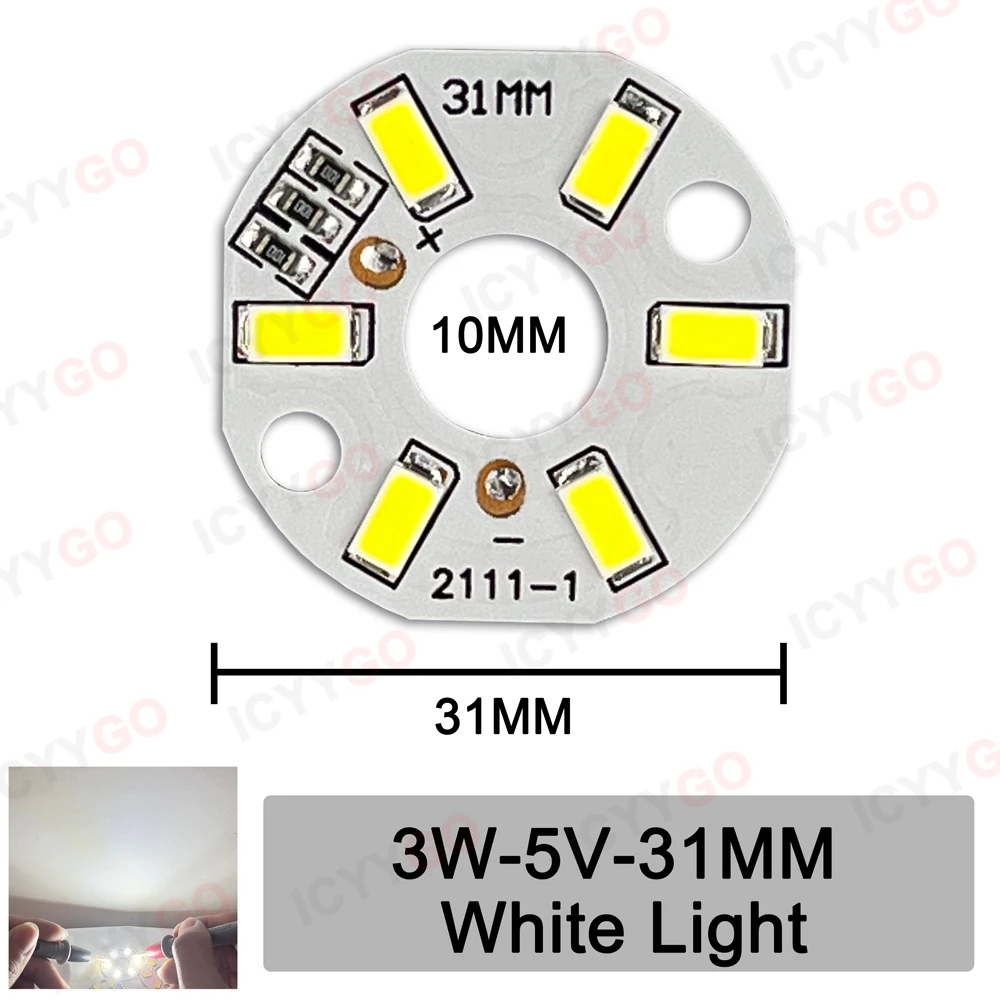 1 pieza DC5V 3W fuente de luz LED tablero de luz interruptor de encendido/apagado Cable controlador con tipo USB DIY Base de Luz LED tablero de luz PCB